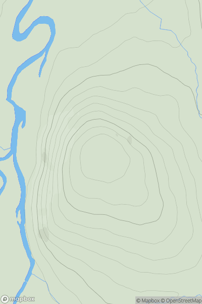 Thumbnail image for Brown Hill [The Glenkens to Annandale] [NS959137] showing contour plot for surrounding peak